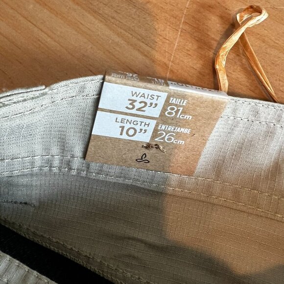 prAna Mens Standard Double Peak Hiking Short 32"Waist  10"Length in Sandbar - Picture 9 of 9